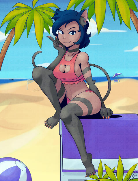 Kessa pinup at the beach Kessa pinup at the beach